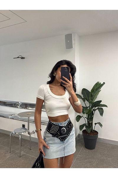 mydukkan.co Wide Collar Printed Crop