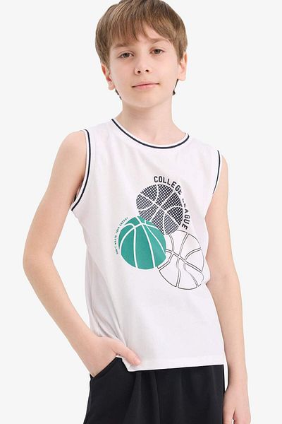 DeFacto Boy's Crew Neck Printed Undershirt E4187A825Hs