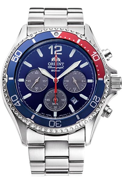 Orient Sports Diver Mako Solar Chrono Chronograph Watch Steel Casual Sports D...