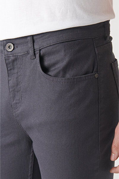Avva Erkek Koyu Gri Basic 5 Cepli Pantolon E003014