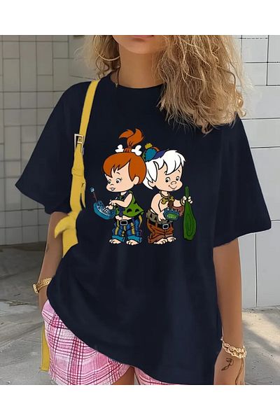 Touz Moda Vintage μπλουζάκι με στάμπα Pebble Bambam