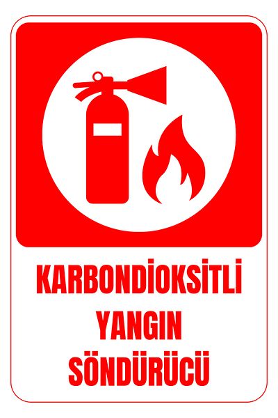 Girl Power 35 X 50 Carbon Dioxide Fire Extinguisher Warning Sign Foil Printing on 3 mm Dekota