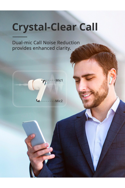 Tronsmart Tronsmart Wireless Earbuds Bluetooth Earphones 5.3, In Ear Headphones Tiny Size 36H Playtime - Beige