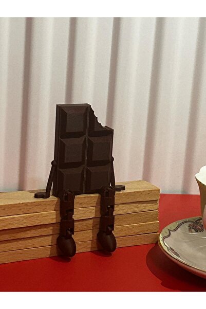 Cute Bitten Dark Chocolate Figure Coffee Corner Trinket