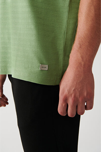 Avva Ανδρικό μπλουζάκι Aqua Green 100% Cotton Crew Neck A31y1057