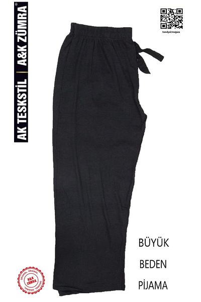 A&K ZÜMRA Mother Model Viscose Pajamas Bottom Plus Size