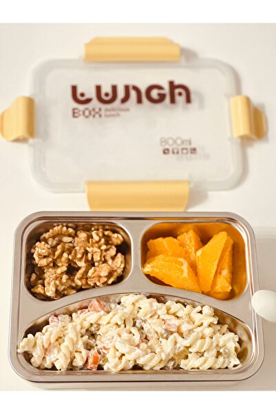 Kayra Stone Food Transport Storage Container with 3 Compartments(Shipping Is Provided as Mixed)