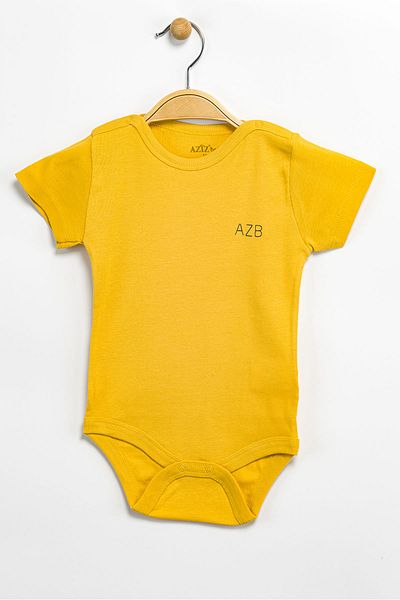 Aziz Bebe Baby Boy Girl 100% Cotton Bodysuit & Bodysuit with Snap Fasteners