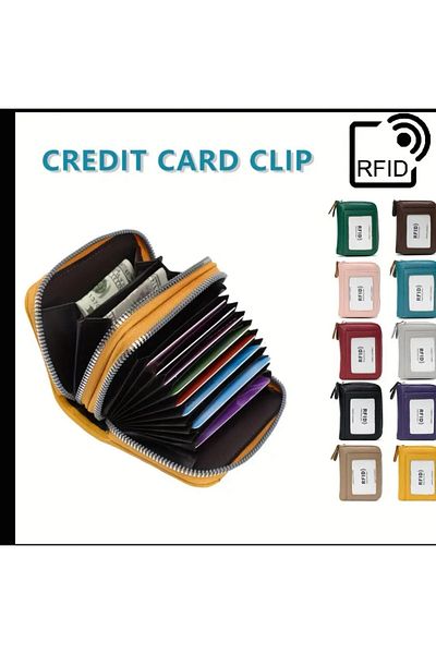 ORGANICYOU Guadeloupe Rfid Blocking Slim Wallet for Women - Multifunctional, Anti-Theft