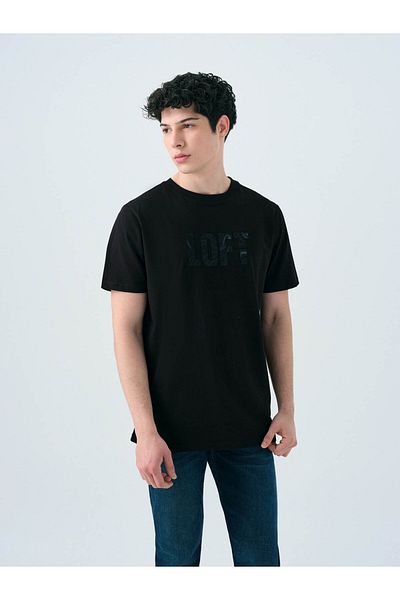 Loft Regular Fit Black Men's T-Shirt Lf2038459