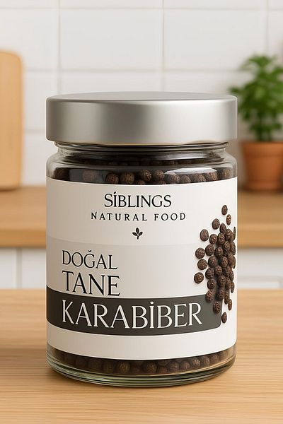 sıblıngs natural food Grain Pepper 100g – Glass Jar, No Additives & Natural