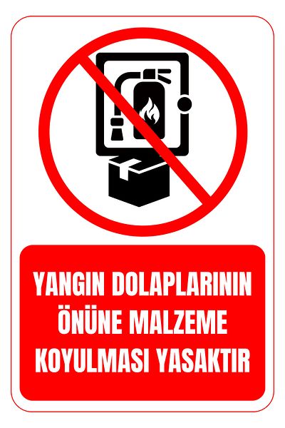 Girl Power 35 X 50 Prohibition to Place Goods in Front of Cabinets Warning Sign Foil Printing on 3 mm Dekota