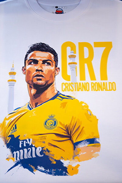 BookOrBook تيشيرت كريستيانو رونالدو النصر بخيط مزدوج قطن 100%