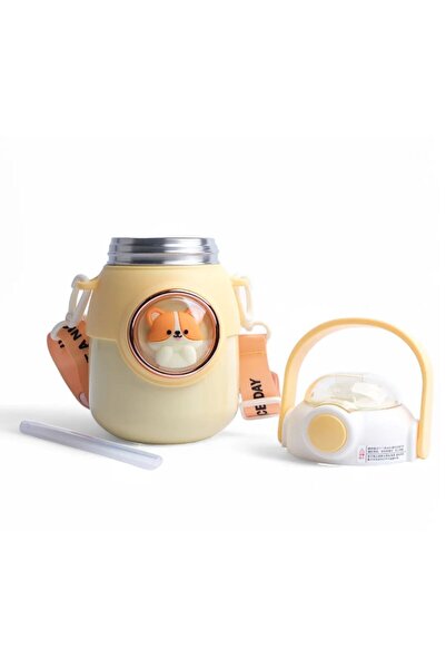 CNSZ Flask Cute Thermos Kids Bottle / Yellow / 750ml Straw / Stainless Steel