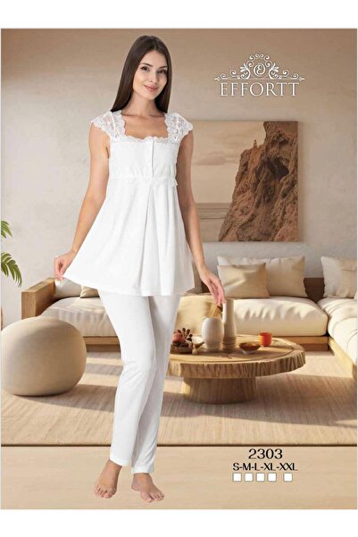 EM&FA TEKSTİL Hamile Lohusa Dantel Detaylı Pijama Takımı