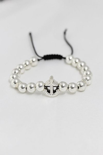 doremodam Silver Color Anchor Figured Elevator Men's Bracelet - Lisinya