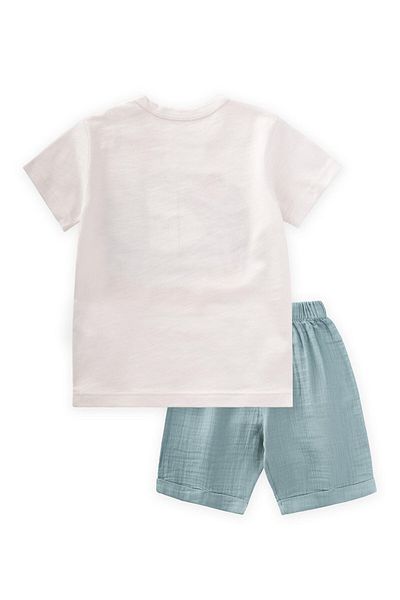 Cigit Sailing Printed T-Shirt Team 1-5 Years Off White