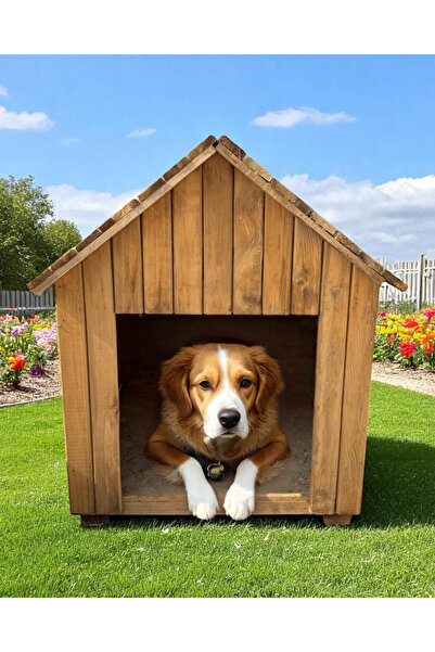 Vovikon Ahşap Köpek Kulübesi Büyük Köpek Pati Evi Yuvası