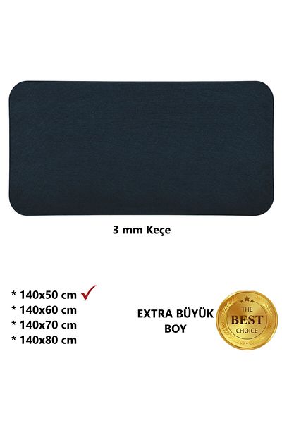 Next Craft Black Mouse Pad XXL Extra Large Size 3mm Felt Table Top Protective Mat