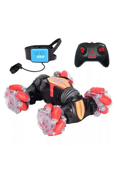 ELMHURST Stunt Car with Gesture Control using Watch and Remote Control, Two-Sided Driving, 360° Rotation, Dr