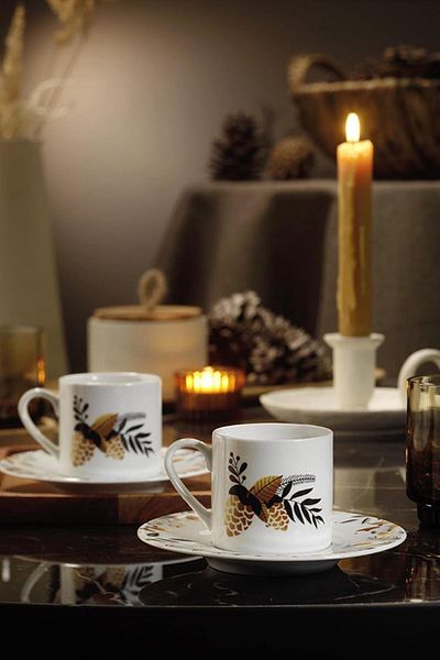 STOREMAX Ntwork Porcelain Dream 11898 Patterned Coffee Cup Set, 90 ml Art 1087243
