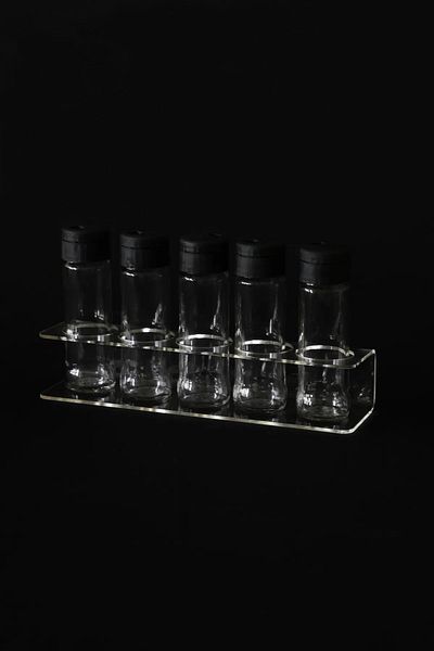 Etka Dizayn Antares - 5-Piece Spice Rack Set, 5-Piece Spice Rack Set with Acrylic Stand