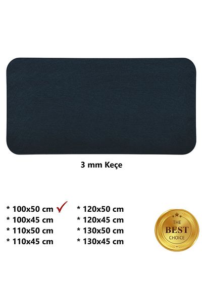 Next Craft Черна подложка за мишка, протектор за настолен компютър, голям размер, 3 мм филц