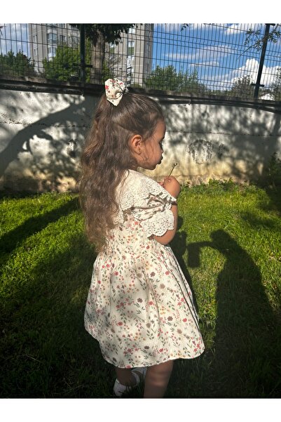TEDİ Bahar elbise kız çocuk bayramlık (toka hediyeli)