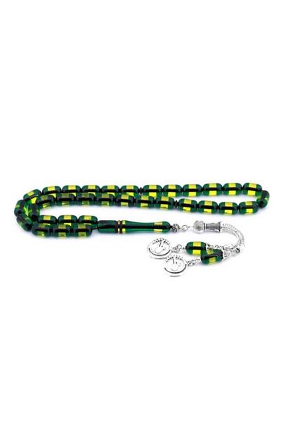 Midyat Gümüş Dünyası Powder Press Amber Prayer Beads