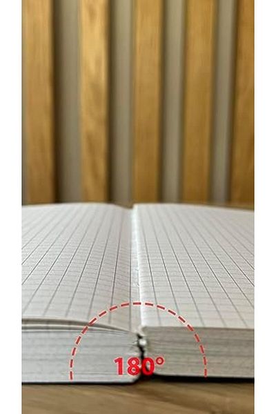 STOREMAX Sellbuystore Promotion Special Design Printed Covered A5 Checkered Notebook - Can Be Opened 180 Degrees,