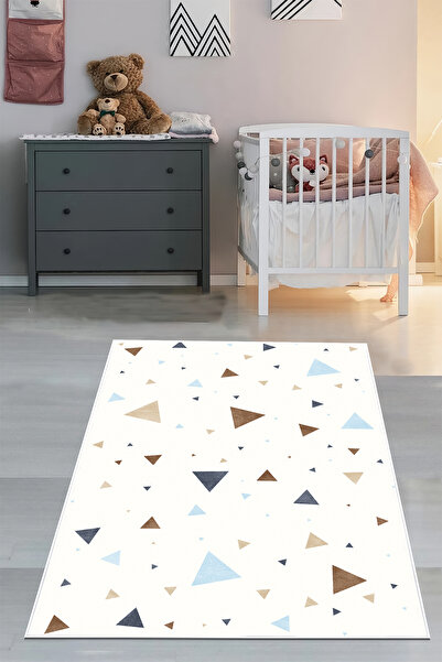 CENTER AVM Renkli Çocuk Odası Halısı Leke Tutmaz Makinede Yıkanabilir Kaymaz ...