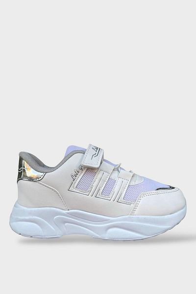 Liger Pantofi sport cu velcro cu șireturi inteligente pentru copii ALB - ARGINT