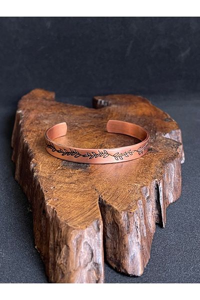 Rupen Kraft 100% copper bracelet adjustable leaf pattern copper bracelet unisex copper bracelet