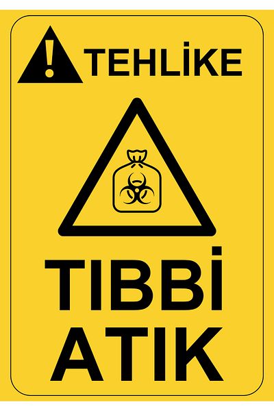 Girl Power 35 X 50 Medical Waste Warning Sign 3 mm Foil Printing on Dekota