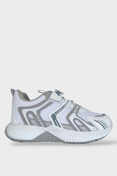 Liger Pantofi sport cu velcro pentru copii ALB - GRI