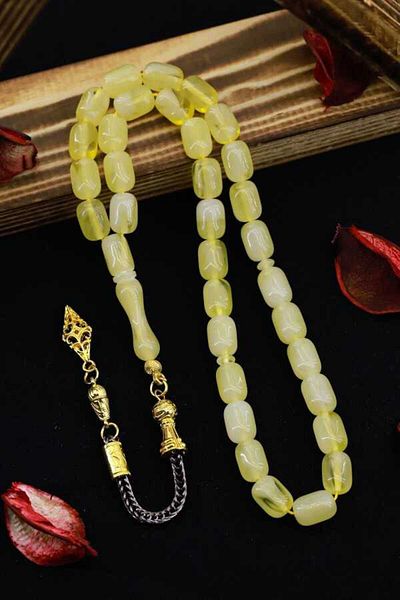 Midyat Gümüş Dünyası Beirut Damla Men's Prayer Beads - Similar Powder Amber