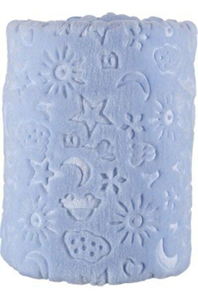 Genel Markalar Mavi Kabartmalı Bebek Battaniyesi (ÜRÜN MEVSİMLİKTİR INCEDİR.)