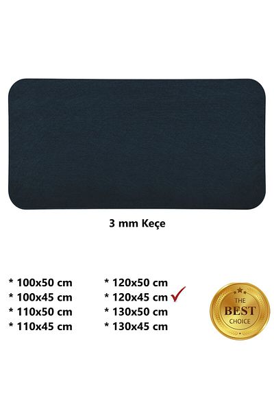 Next Craft Черна подложка за мишка, протектор за настолен компютър, голям размер, 3 мм филц