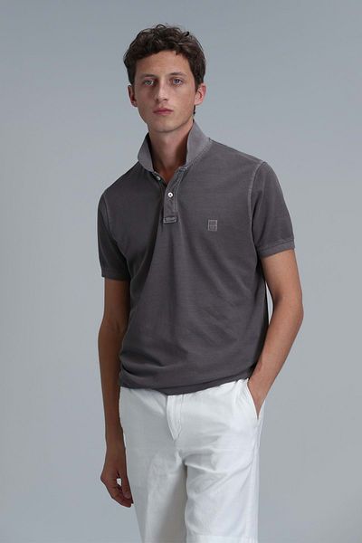 Lufian 111040163 Vernon Smart Polo Neck T-shirt Ανδρικό T-shirt Mink