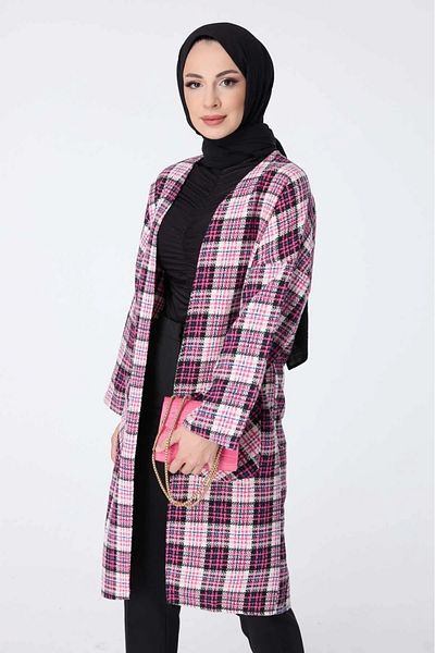 DAS KLEID Fuchsia Trench Cap