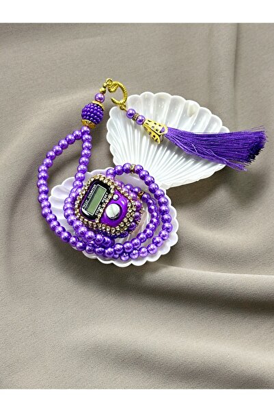 Deniz Elmasları İstiridye Kutuda Taşlı Zikirmatik & İnci Tesbih Seti - Özel M...