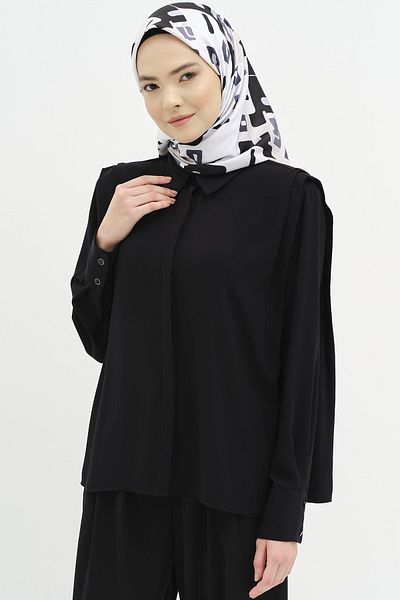 Tuğba Women / Girls Black Shirt (Model Code: 242Go3095Tb.01)