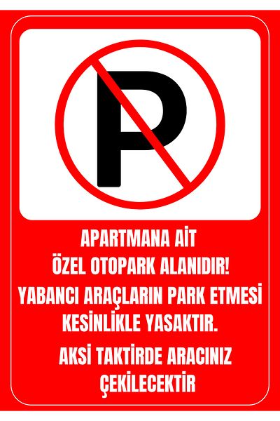 Girl Power 35 X 50 Warning Sign Private Parking for Apartment 3 mm Foil Printing on Dekota