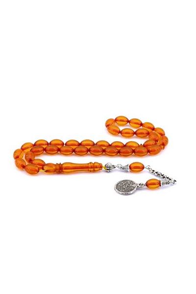 Midyat Gümüş Dünyası Honey Colored Powder Amber Rosary