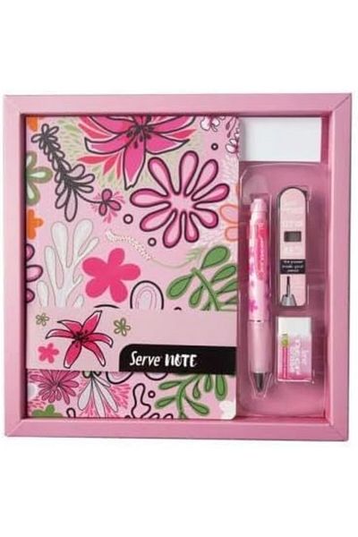 STOREMAX Jvnnastore Notebook Set - Patterned Seker Pink in Special Box Trendyfr 646268
