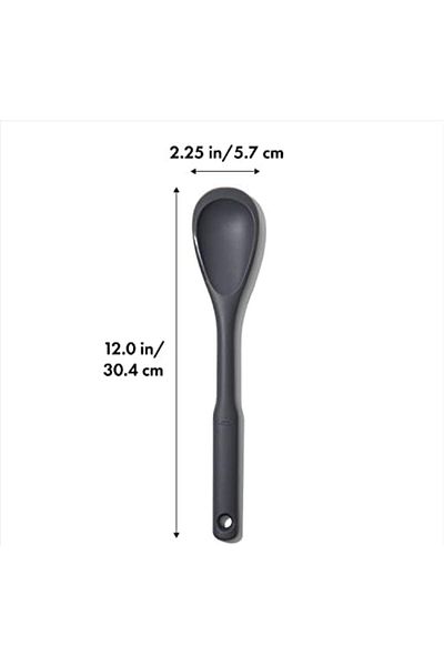 STOREMAX Jvnnastore - Good Grips Silicone Cooking and Mixing Spoon, Black Pepper Grain, Single Size, Heat