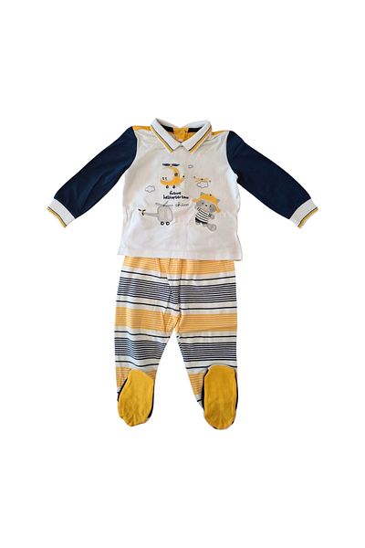 Chicco Long sleeve t-shirt and bootie pants set, Chicco, boys, size 74