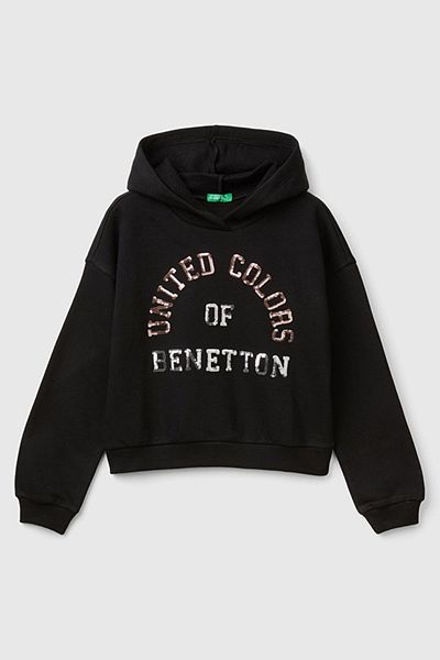 United Colors of Benetton Черен суитшърт за жени / момичета (код на модела: 224A39M2C203W)