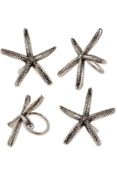 STOREMAX Jvnnastore Deep Sea Starfish 4Pcs Napkin Ring Trendyfr 646268