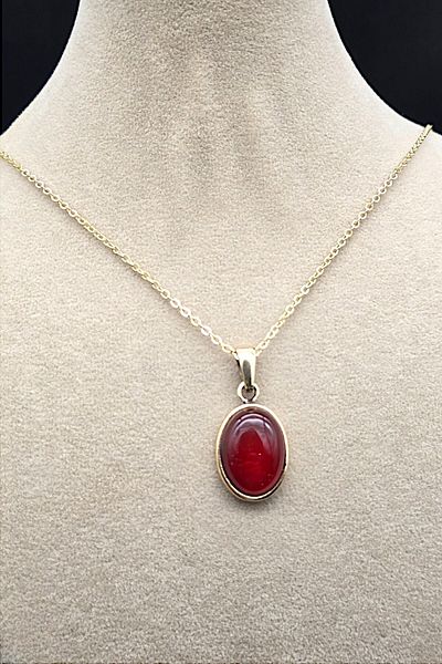 NBS Beautiful Naturel Stones Copper Agate Stone Necklace Trend Pure Copper (Plated Chain) (Gift, Daily, Special Occasions)